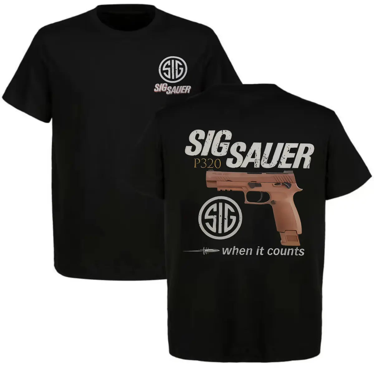 Sig Sauer When It Counts Printed Men's T-Shirt