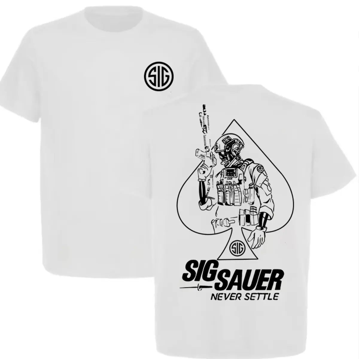 Sig Sauer Never Settle Printed Men's T-Shirt