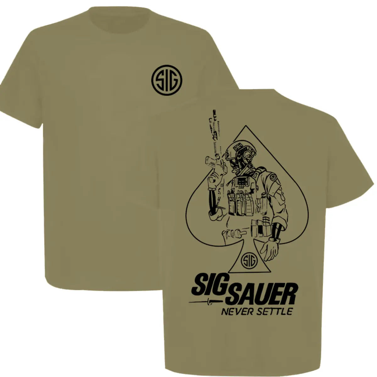 Sig Sauer Never Settle Printed Men's T-Shirt
