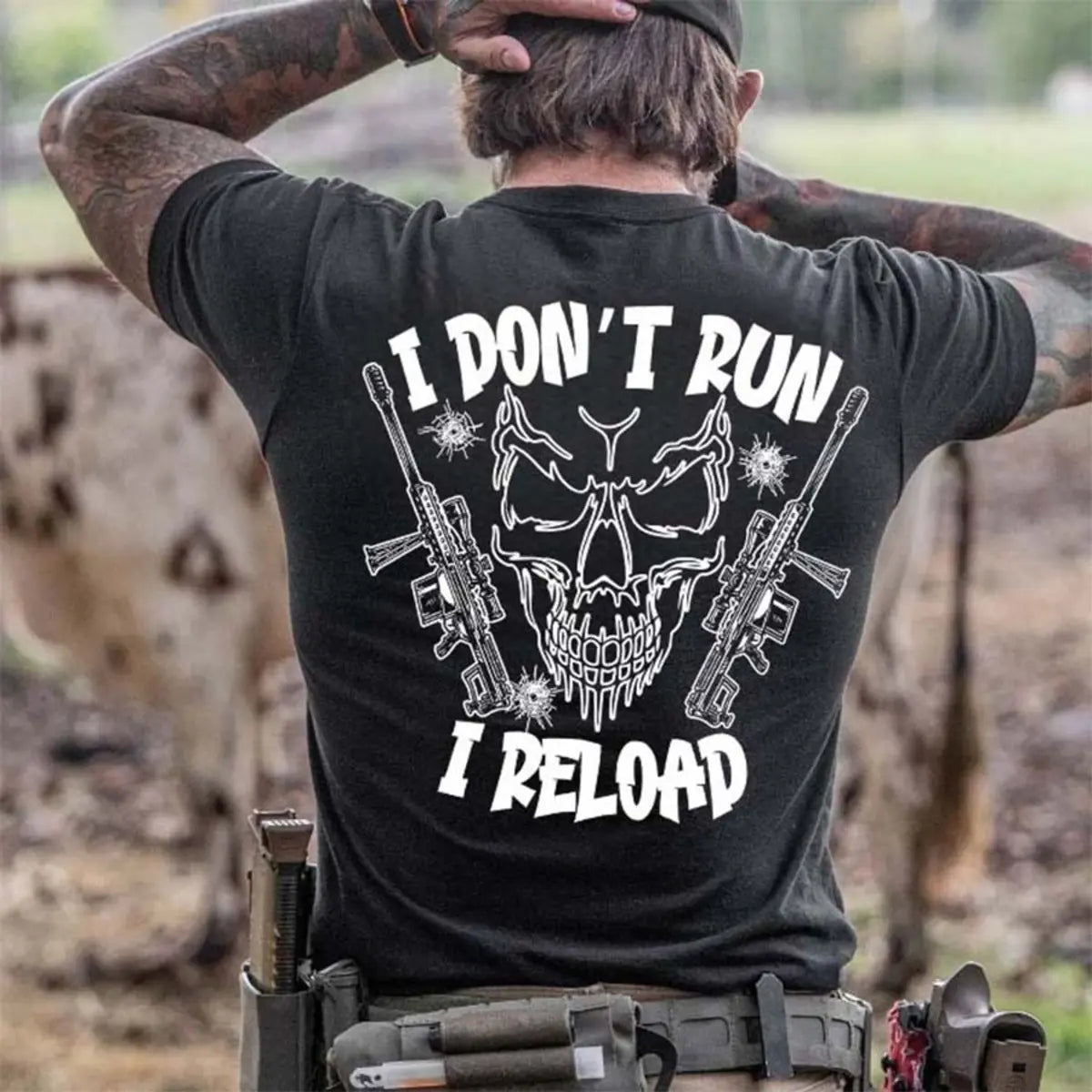 I Don't Run I Reload Printed Men's T-Shirt