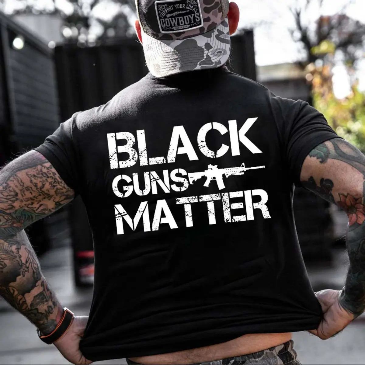 Black Guns Matter Printed Men's T-Shirt