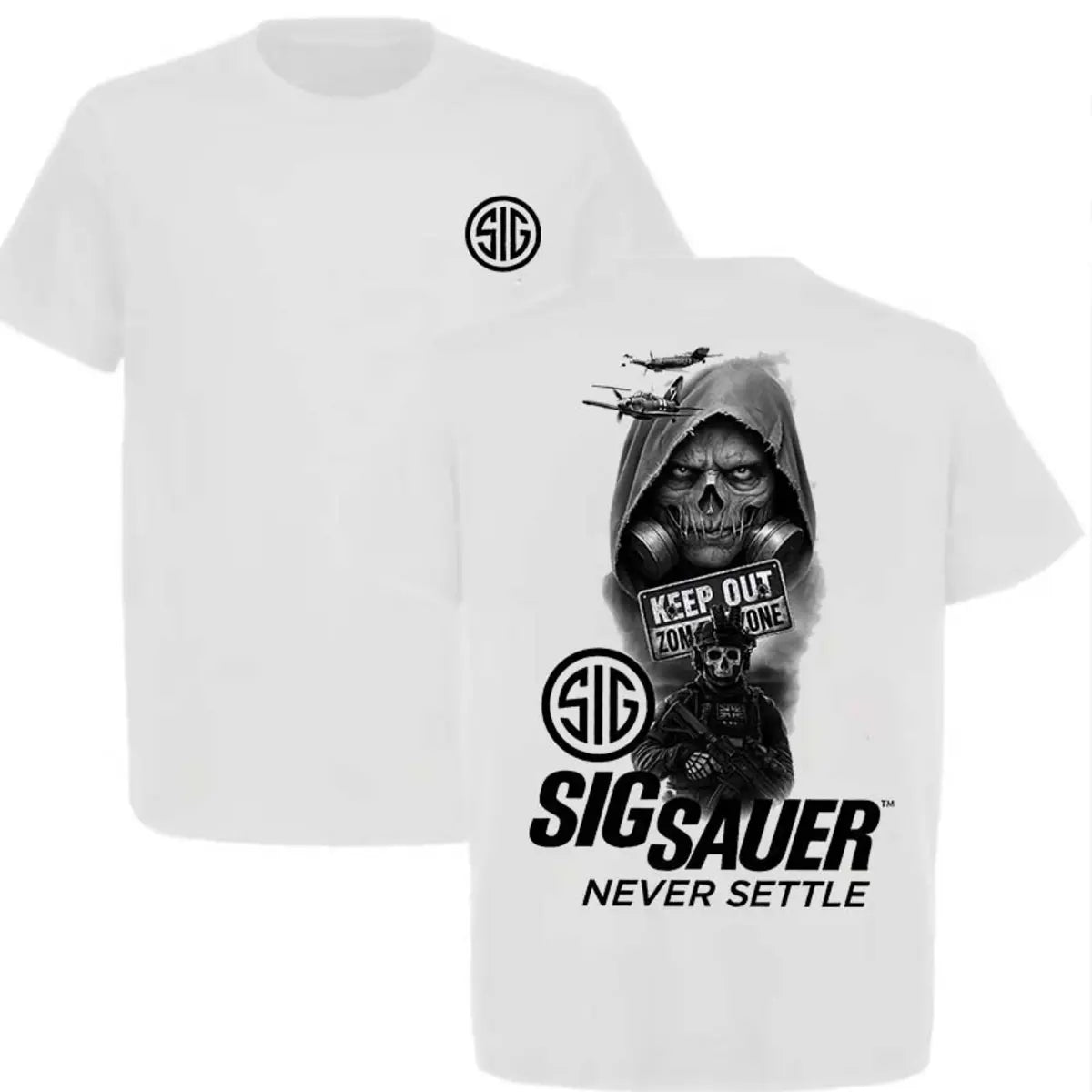 Sig Sauer Never Settle Printed Men's T-Shirt