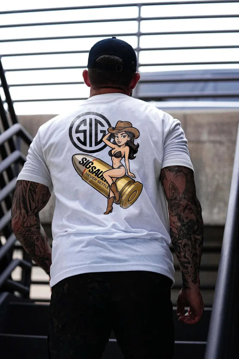 Sig Sauer Never Settle Printed Men's T-Shirt