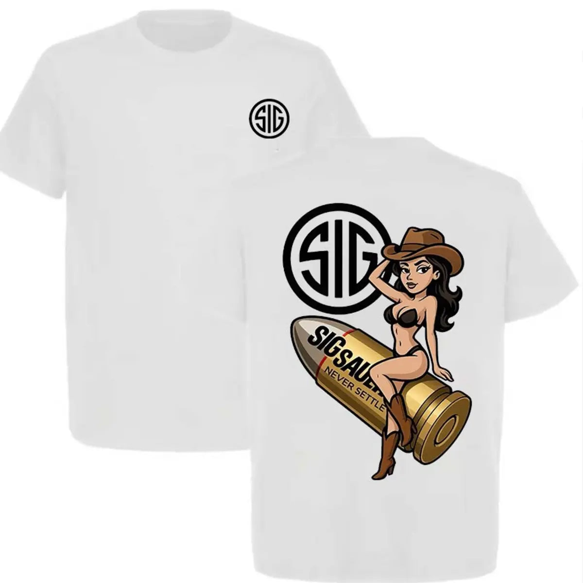 Sig Sauer Never Settle Printed Men's T-Shirt