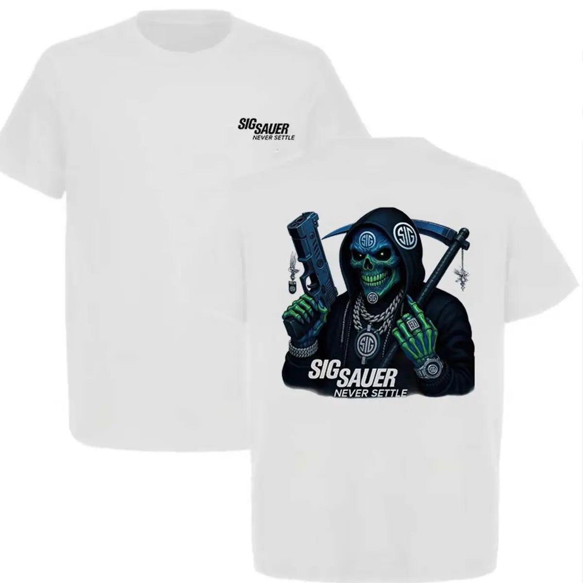 Sig Sauer Never Settle Printed Men's T-Shirt