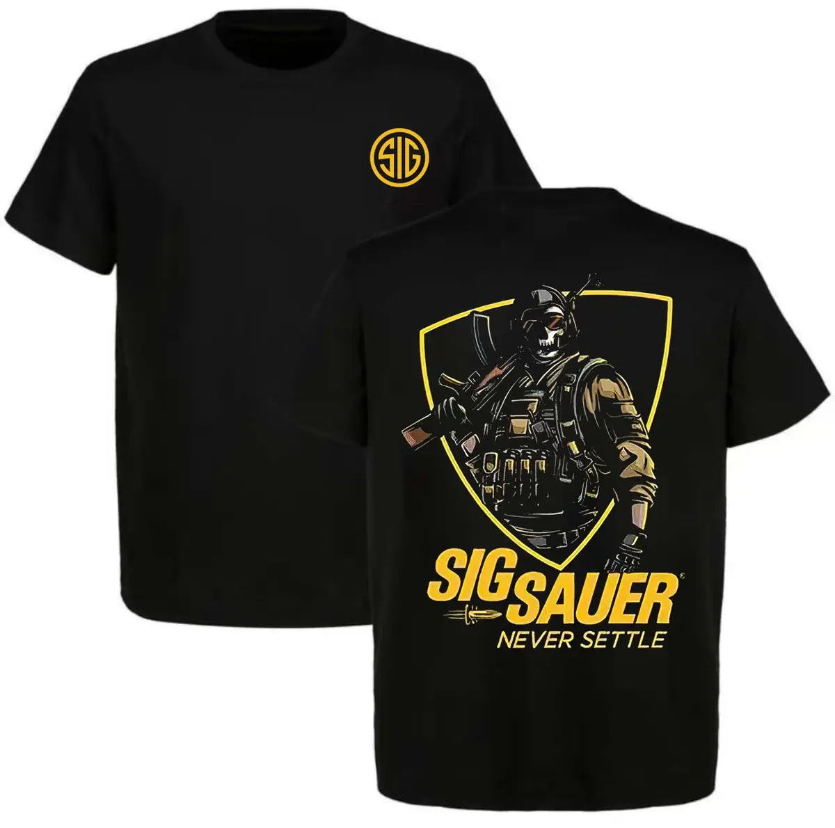 Sig Sauer Never Settle Printed Men's T-Shirt