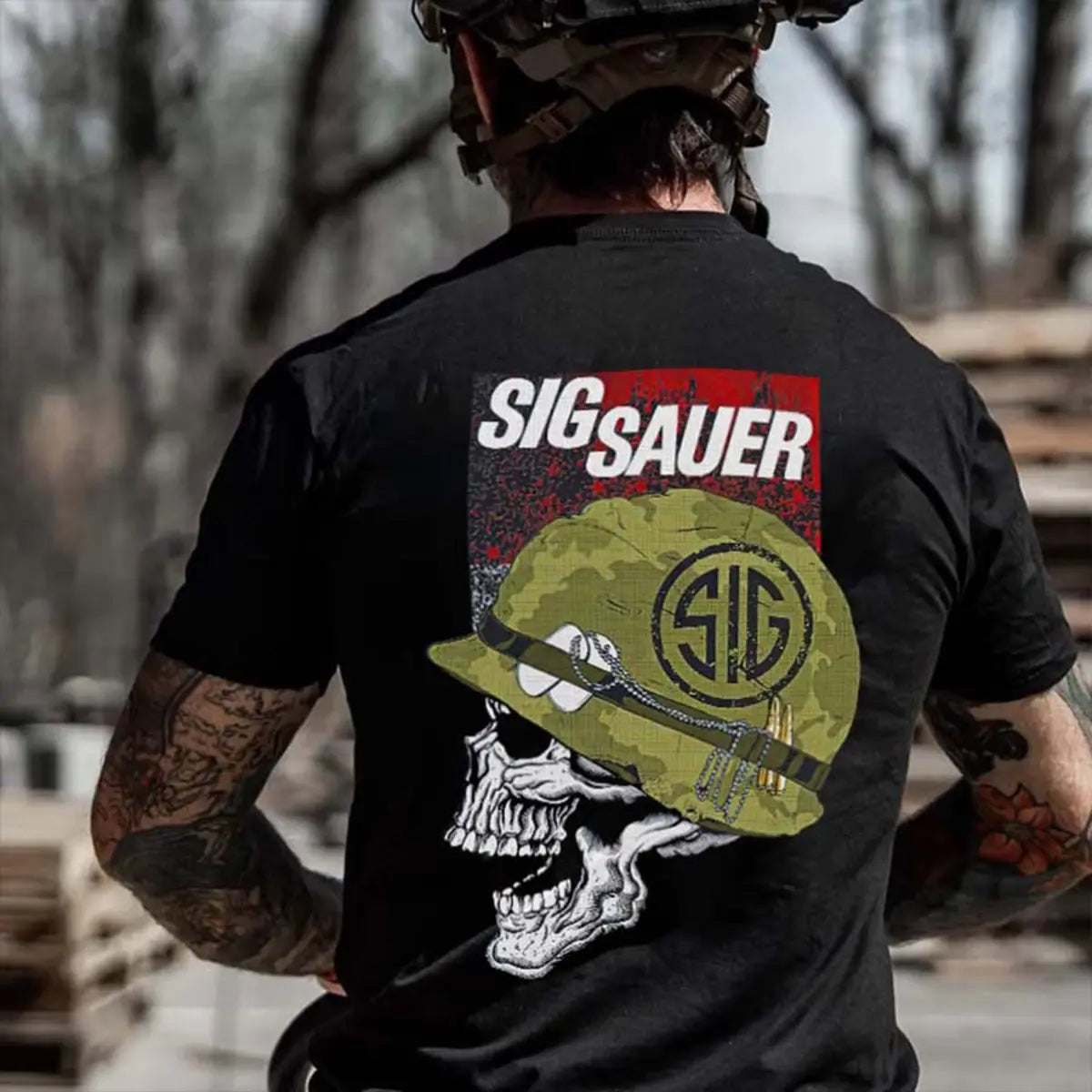 Sig Sauer Skull Printed Men's T-Shirt