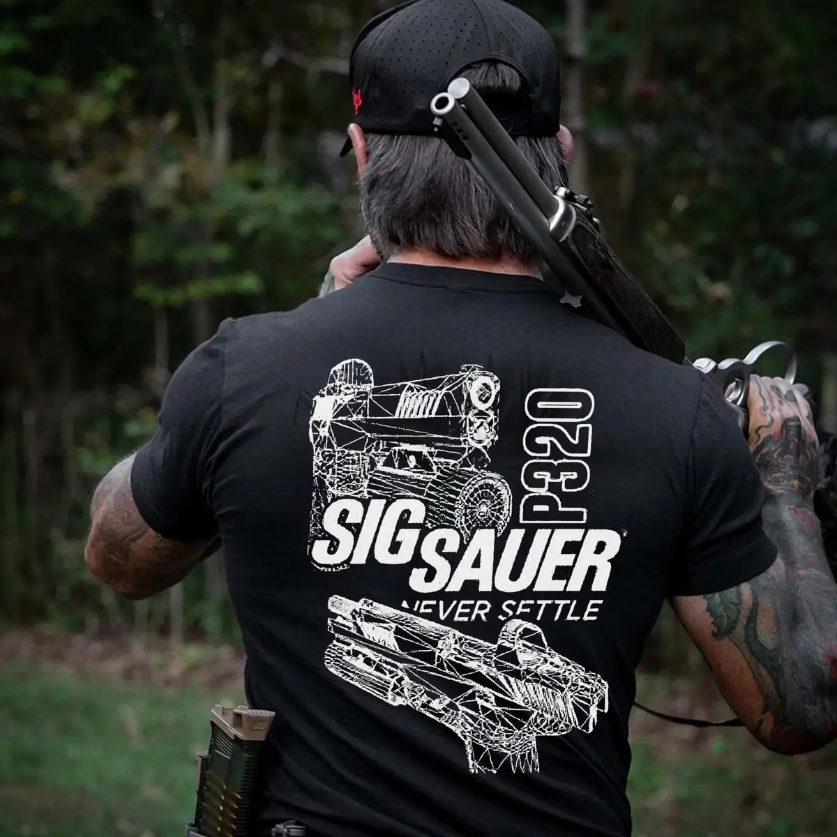 Sig Sauer Never Settle Printed Men's T-Shirt