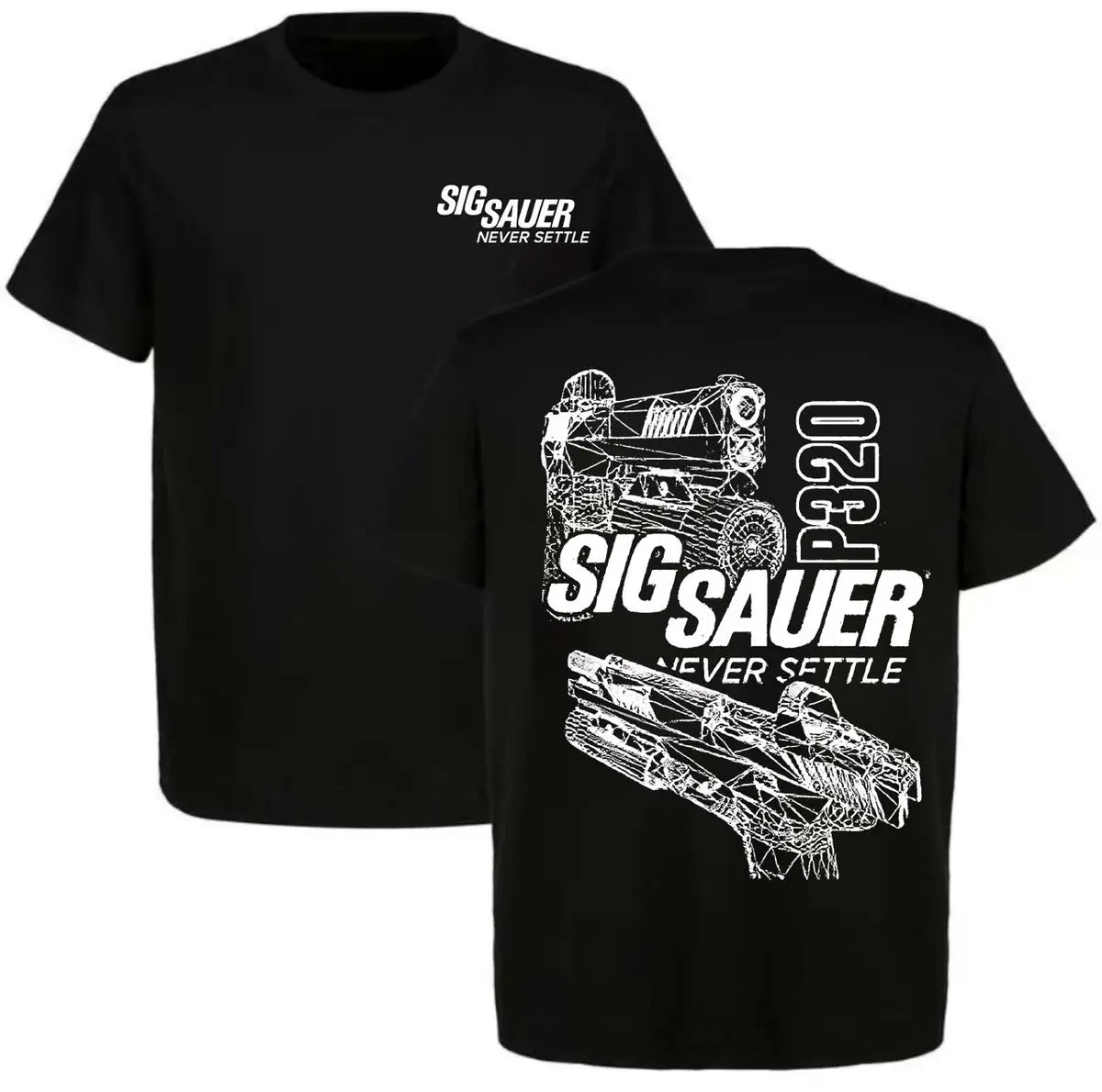Sig Sauer Never Settle Printed Men's T-Shirt