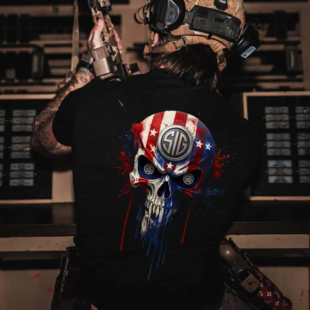 Sig Sauer Skull Printed Men's T-Shirt