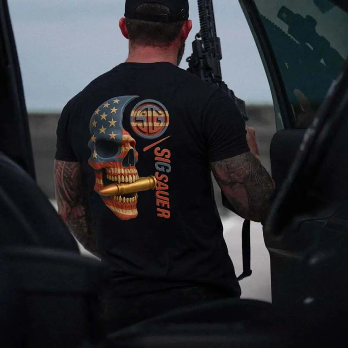 Sig Sauer Skull Printed Men's T-Shirt
