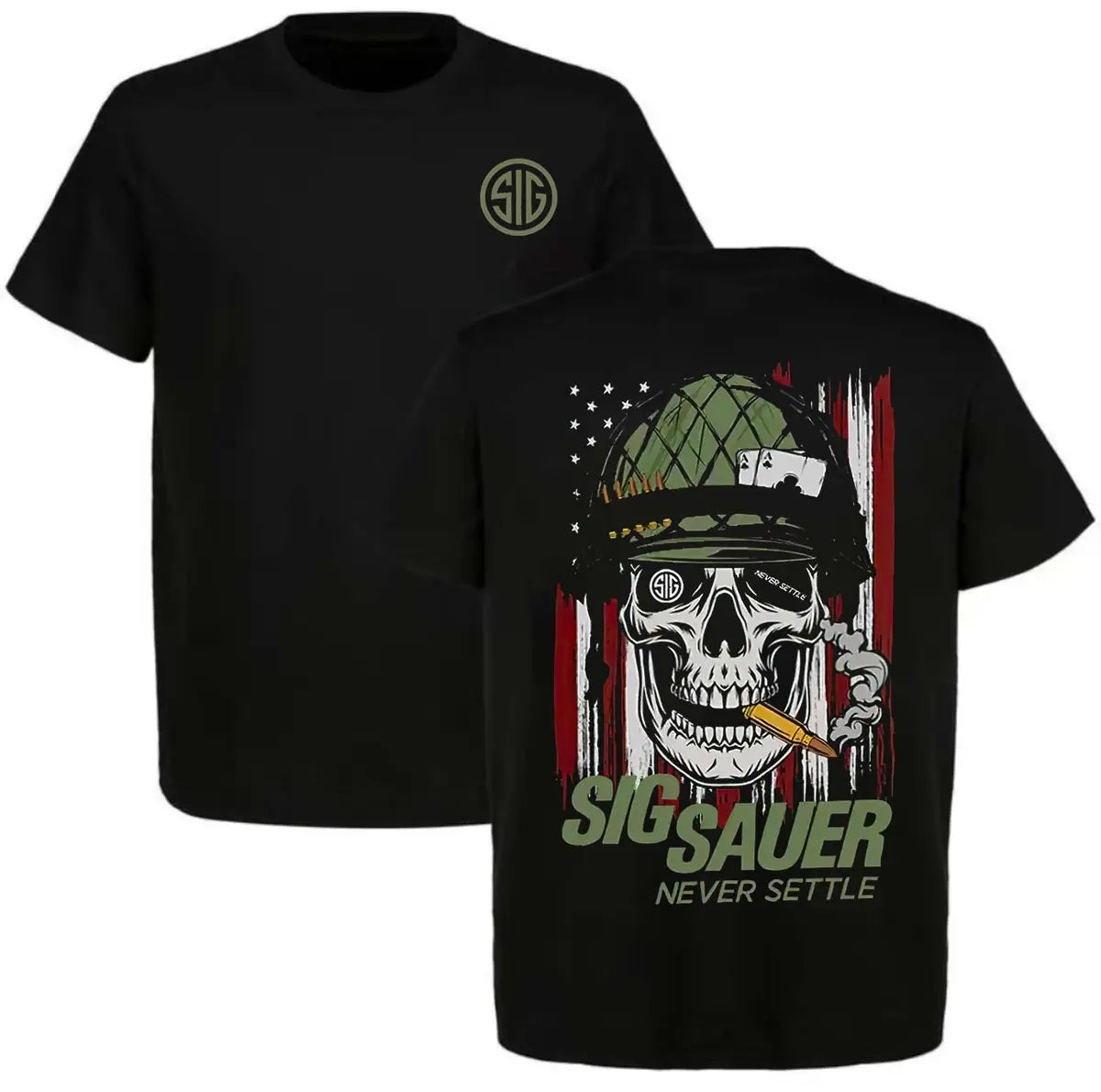 Sig Sauer Never Settle Printed Men's T-Shirt