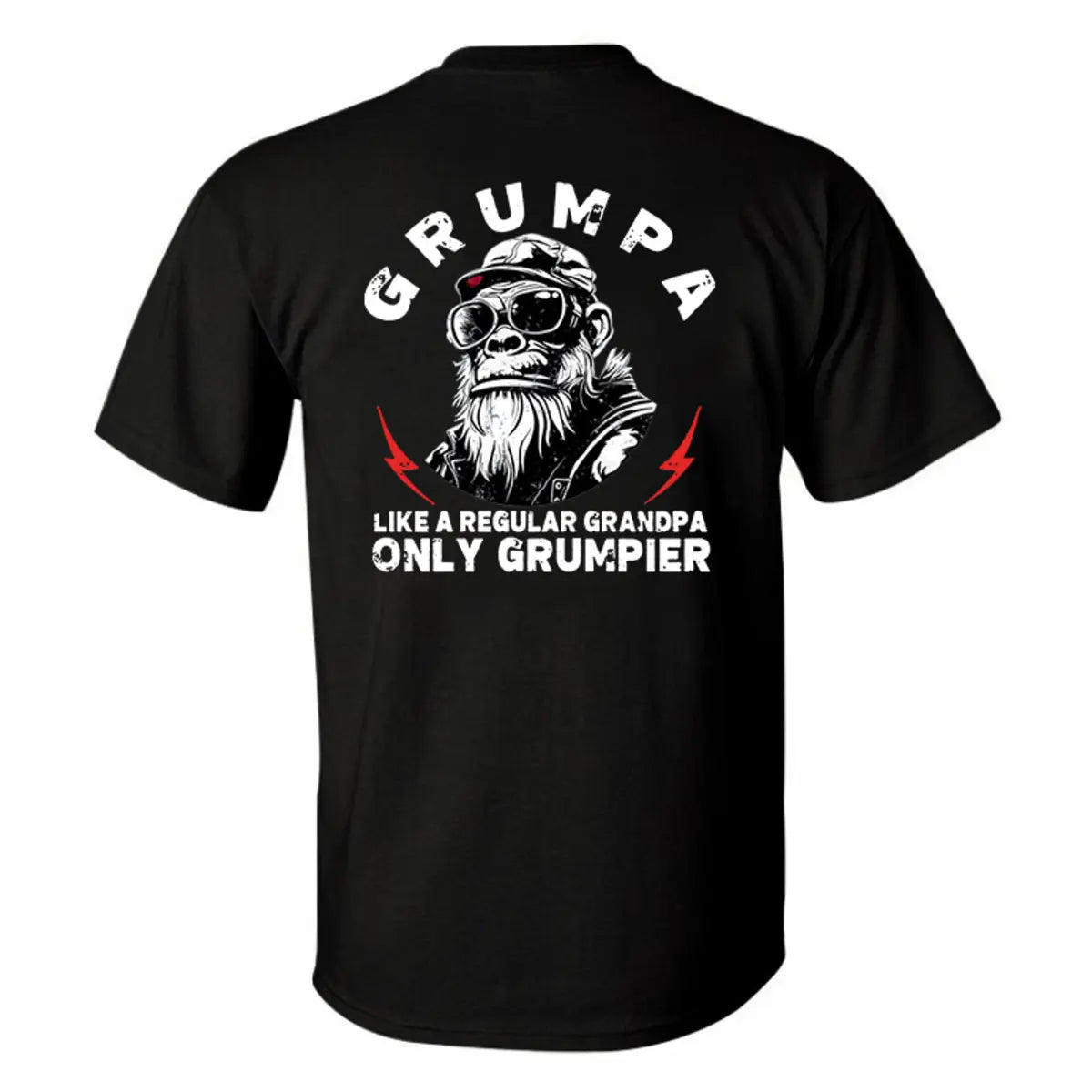 Grumpa Like A Regular Grandpa Only Grumpier Printed Men's T-Shirt