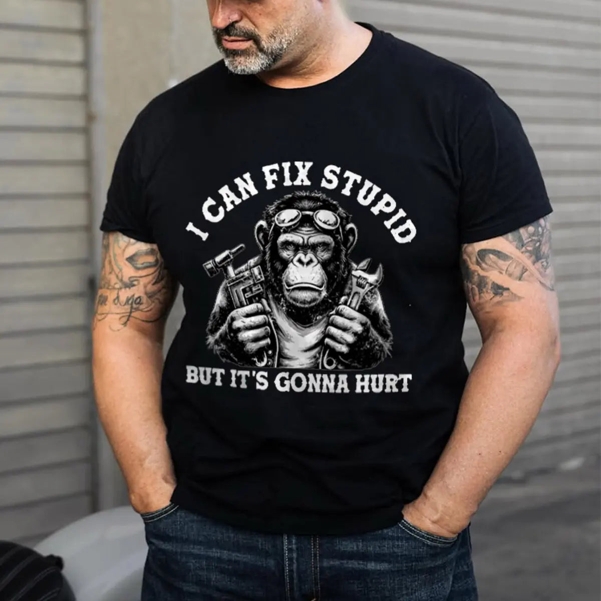I Can Fix Stupid But It's Gonna Hurt Printed Men's T-Shirt