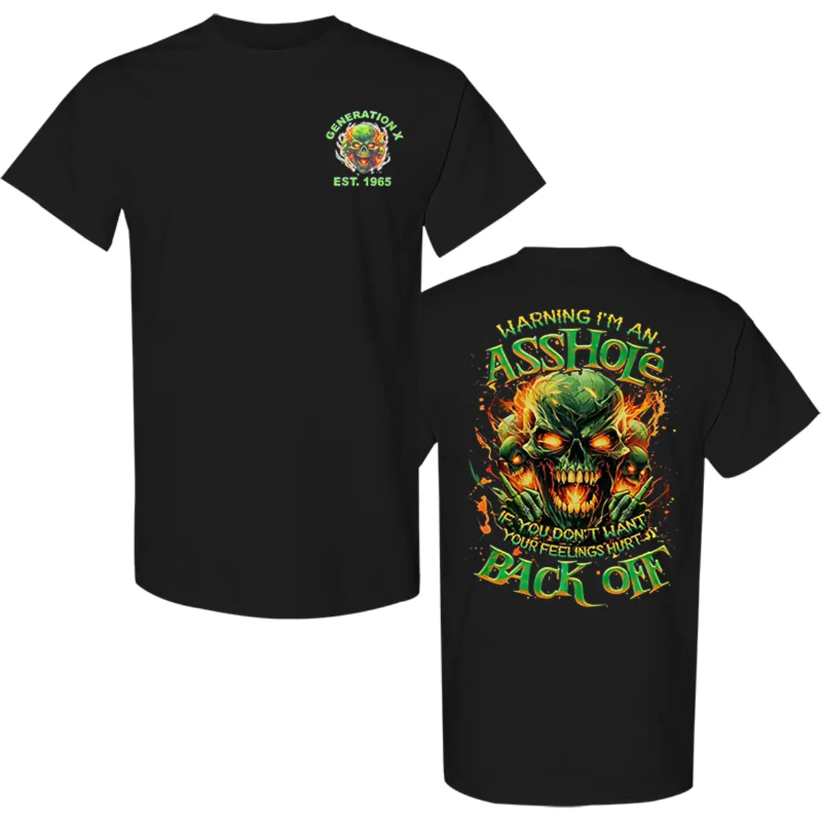 Warning I'm An Asshole Printed Men's T-shirt