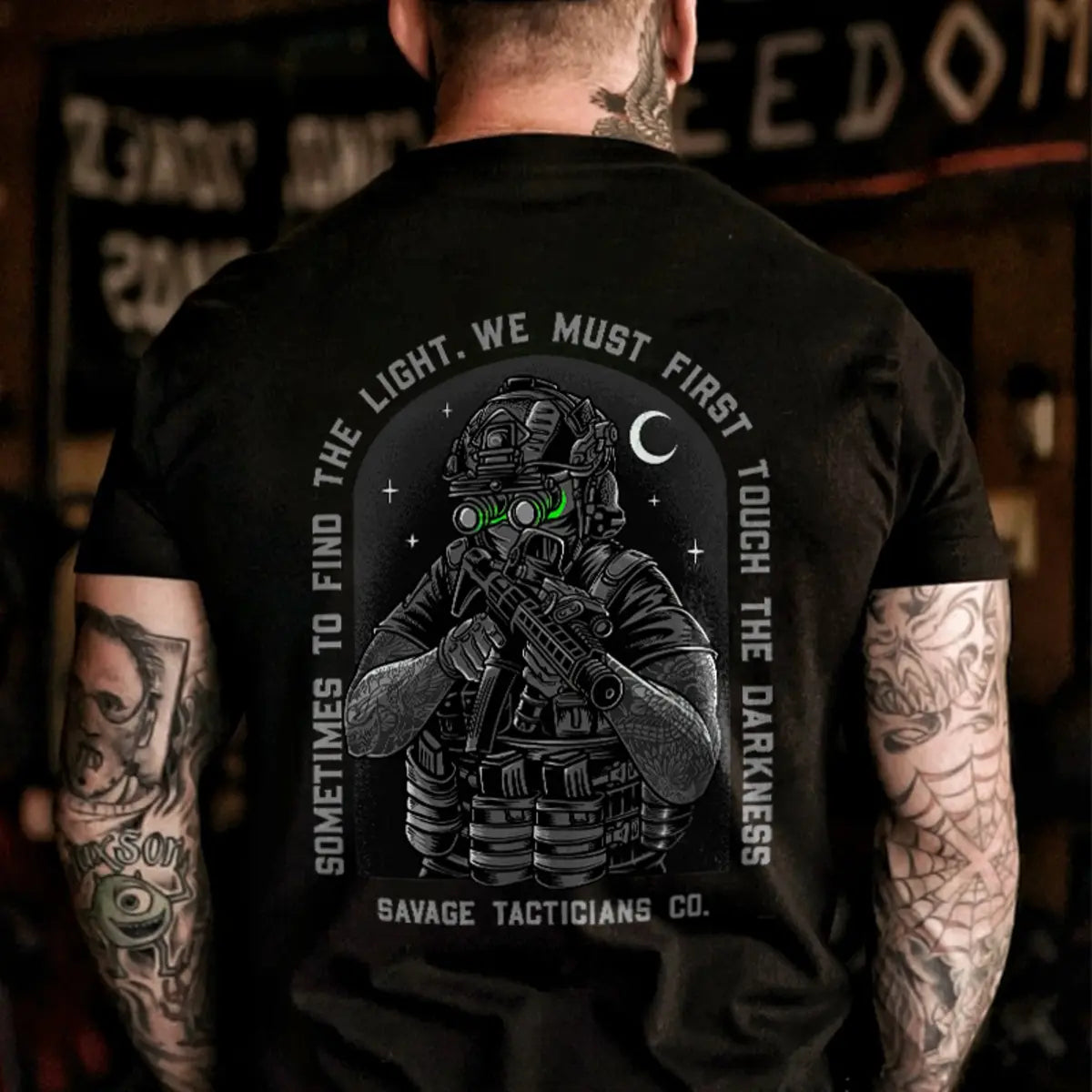 Sometimes To Fight The Light Printed Men's T-shirt