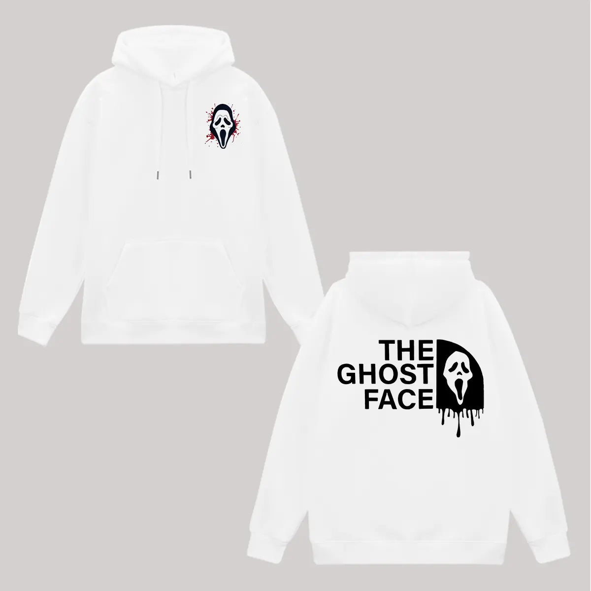 The Ghost Face Printed Fleece-lined Unisex Hoodie