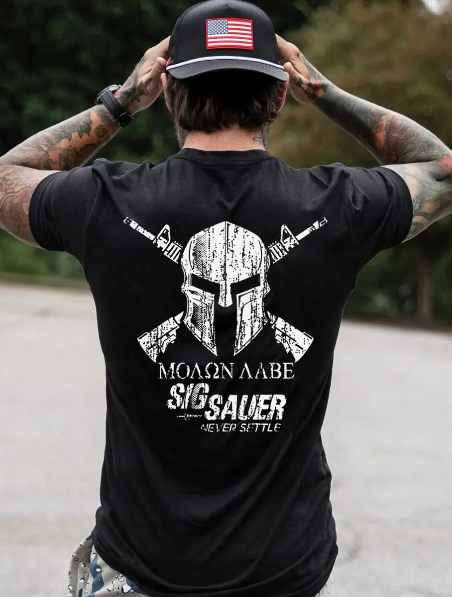 Sig Sauer Never Settle Printed Men's T-Shirt
