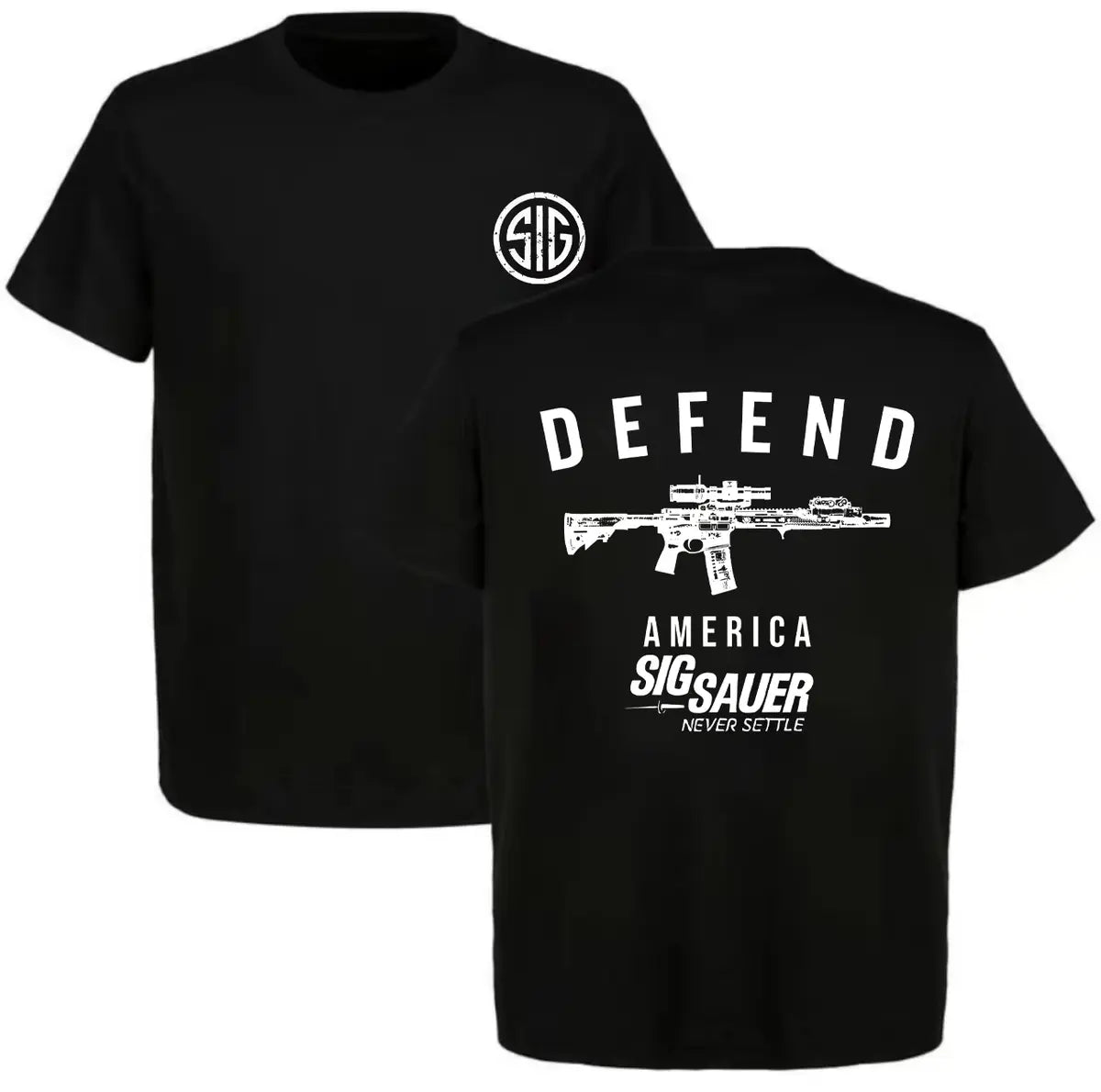Sig Sauer Never Settle Printed Men's T-Shirt
