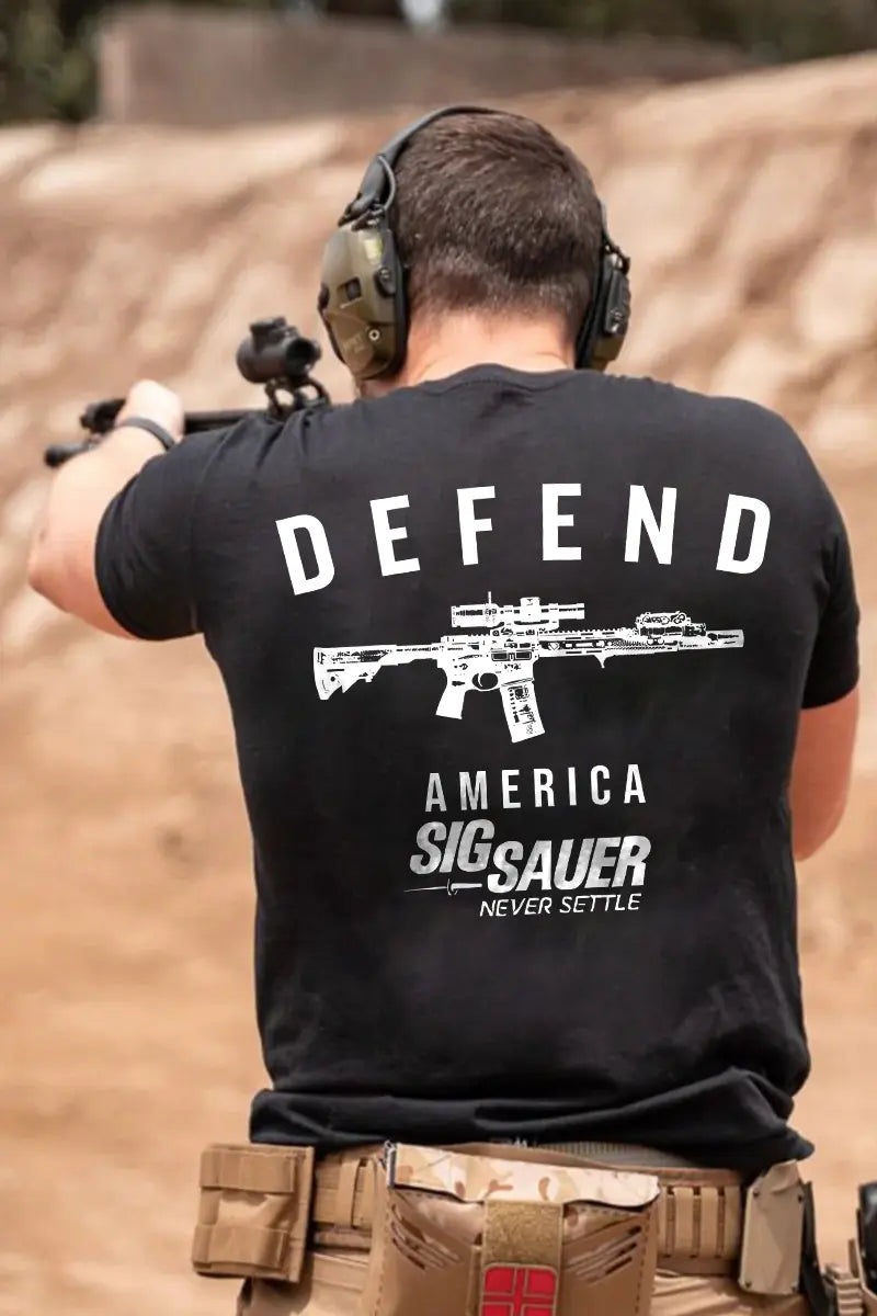 Sig Sauer Never Settle Printed Men's T-Shirt