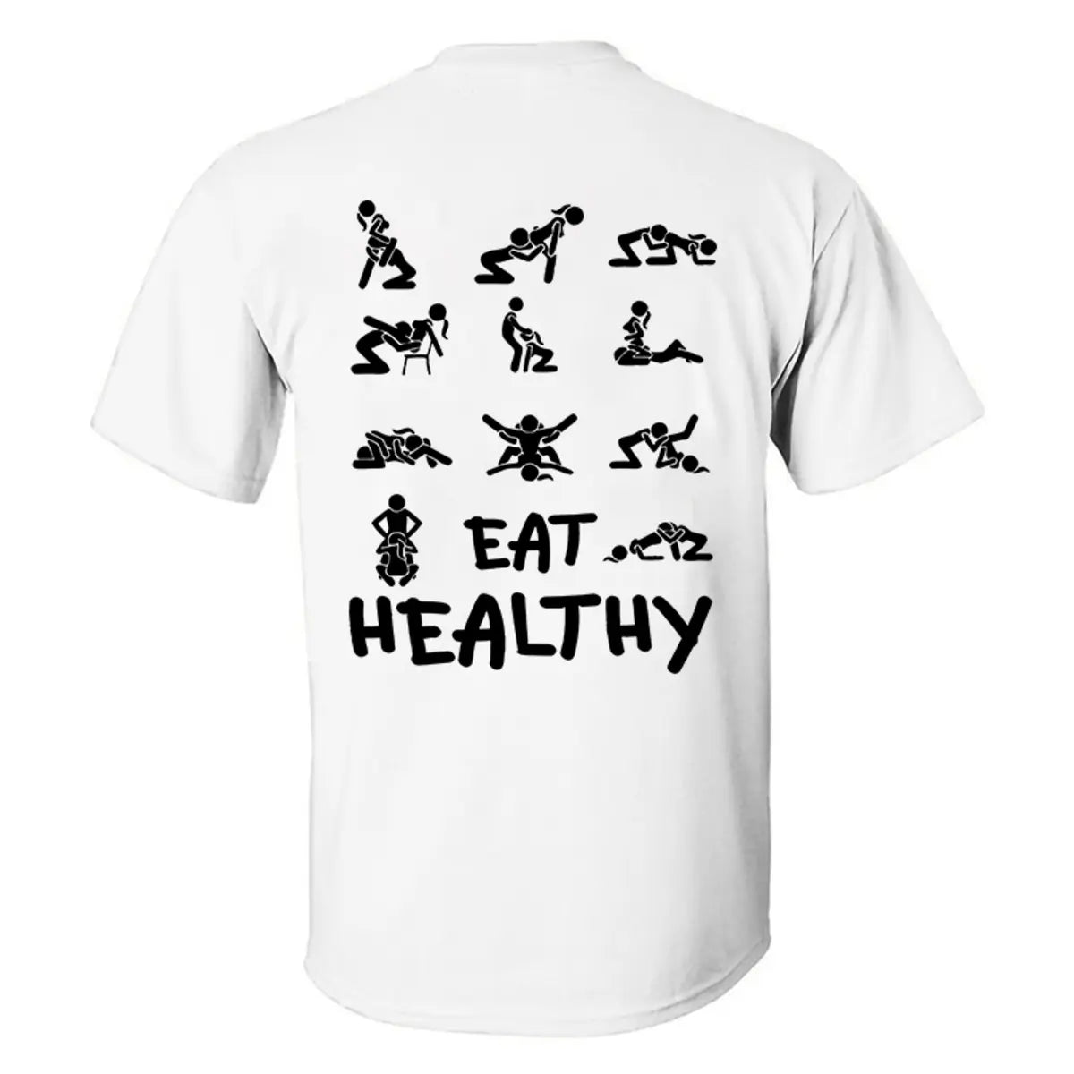 Funny Eat Healthy Printed Men's T-Shirt
