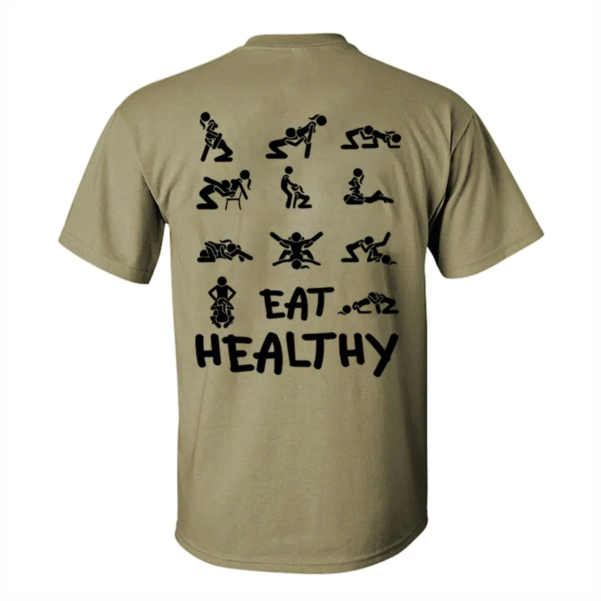 Funny Eat Healthy Printed Men's T-Shirt