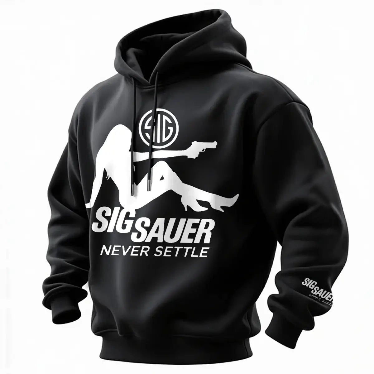 Sig Sauer Never Settle Printed Fleece-lined Unisex Hoodie