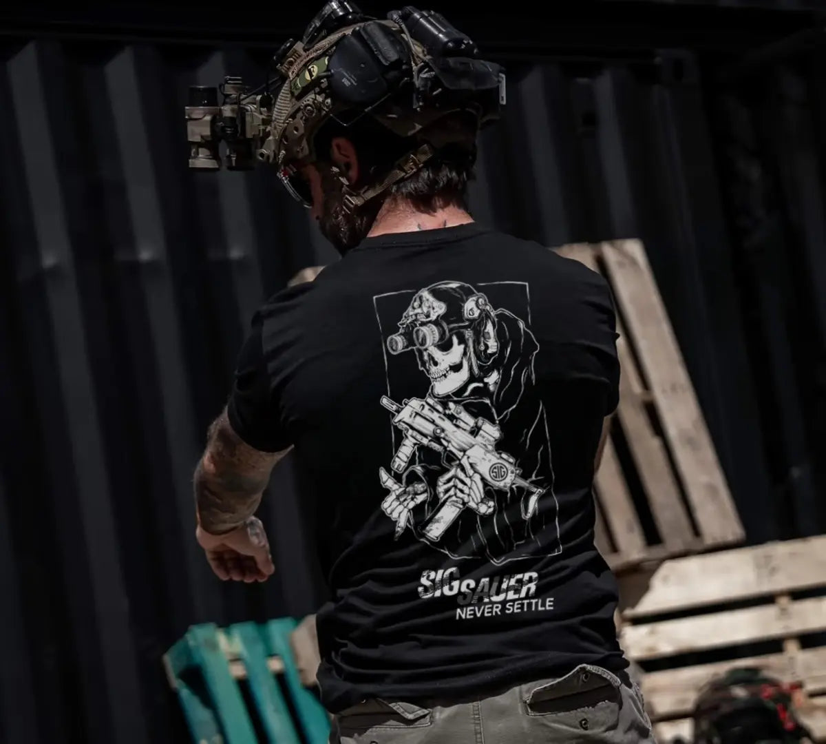 Sig Sauer Never Settle Printed Men's T-Shirt