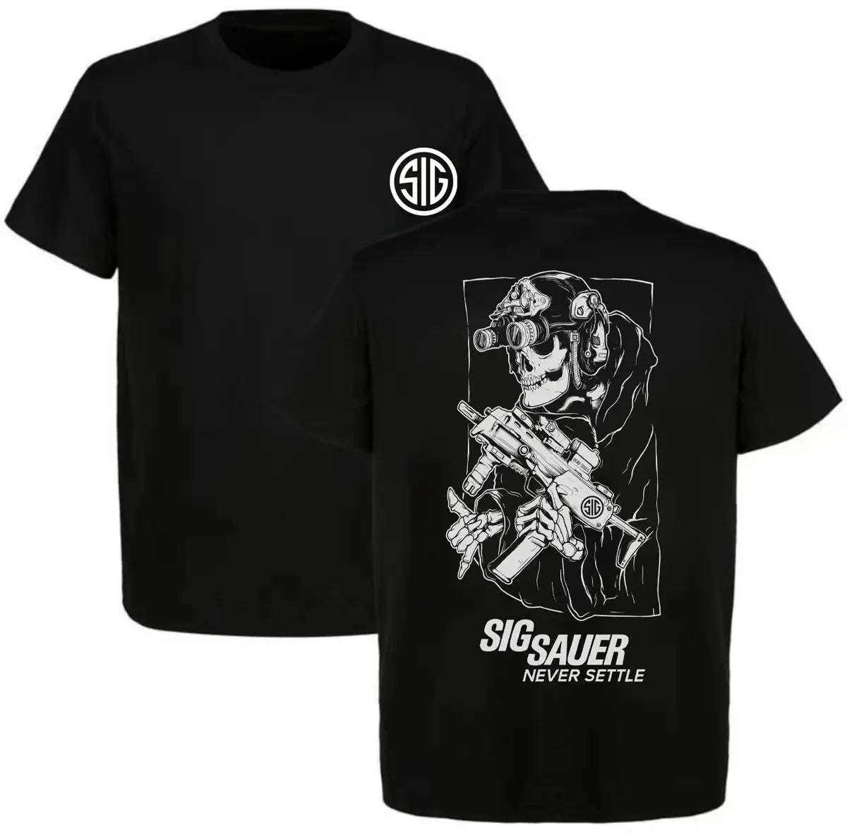 Sig Sauer Never Settle Printed Men's T-Shirt