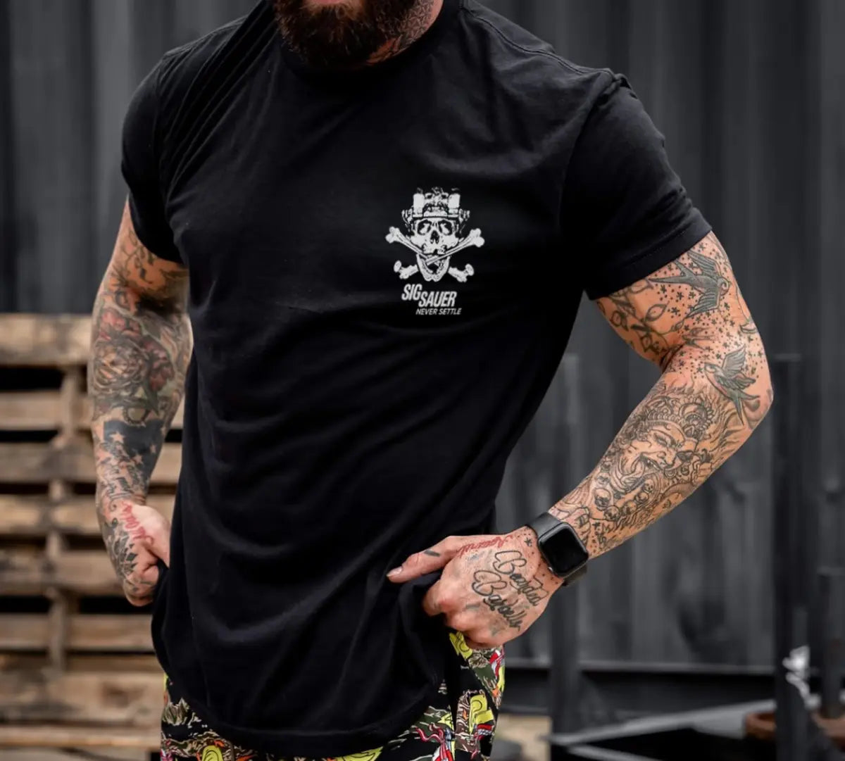 Sig Sauer Never Settle Printed Men's T-Shirt