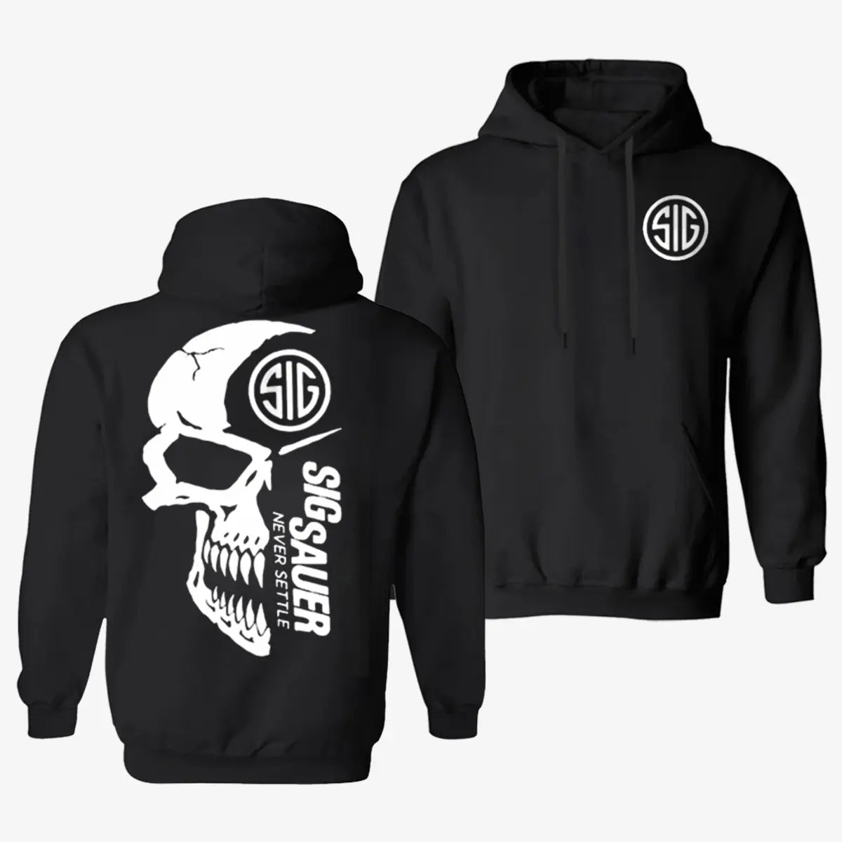 Sig Sauer Never Settle Printed Fleece-lined Unisex Hoodie