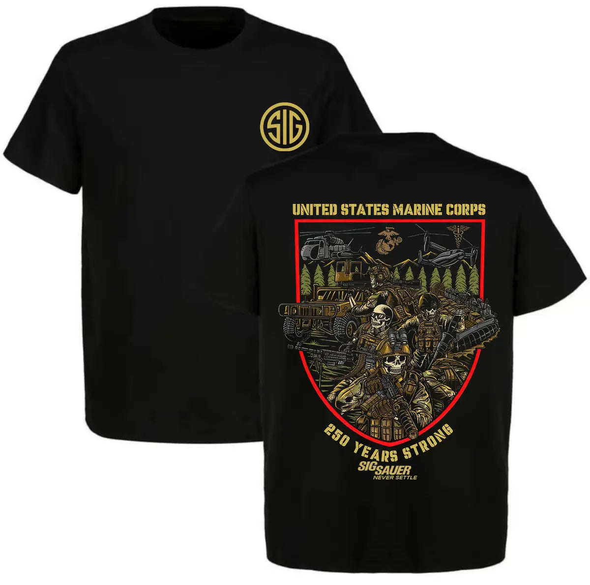 Sig Sauer United States Marine Corps Printed Men's T-Shirt