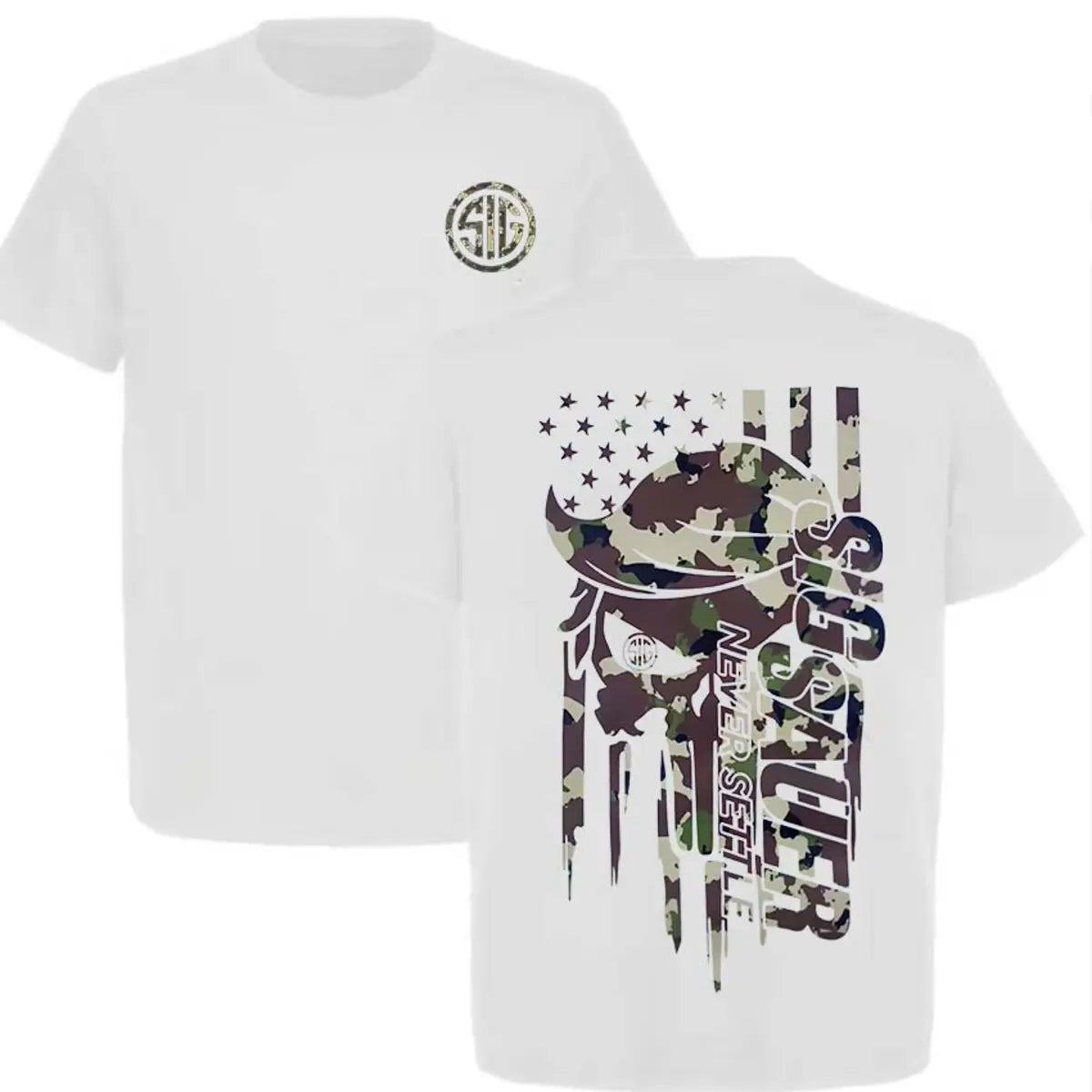Sig Sauer Never Settle Printed Men's T-Shirt