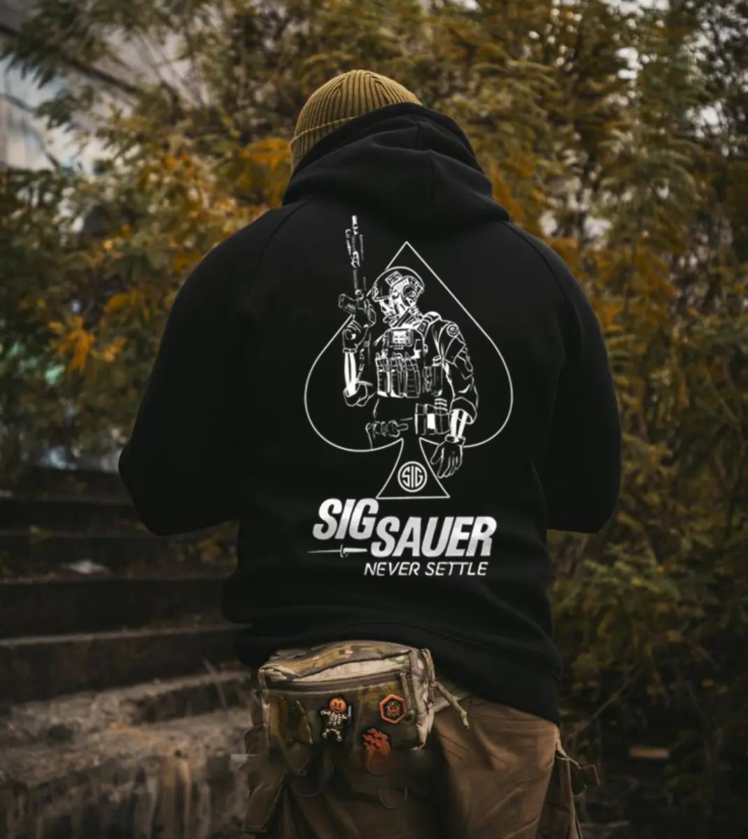 Sig Sauer Never Settle Printed Fleece-lined Unisex Hoodie