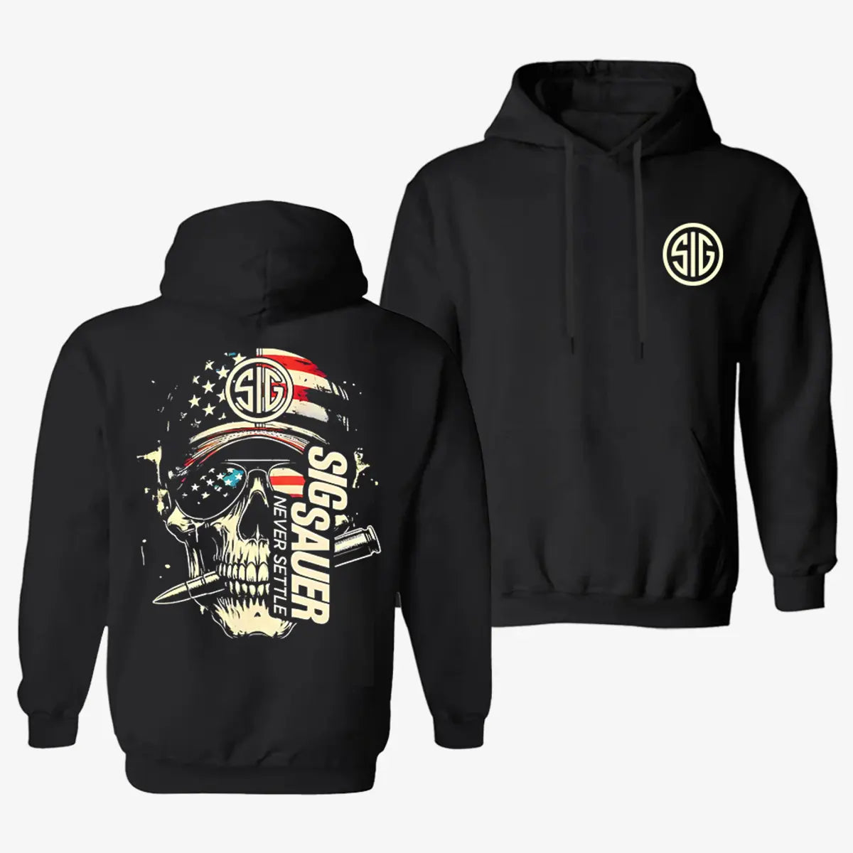 Sig Sauer Never Settle Printed Fleece-lined Unisex Hoodie