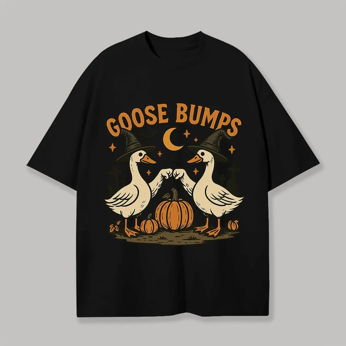 Goose Bumps Halloween Printed Unisex Oversized T-shirt