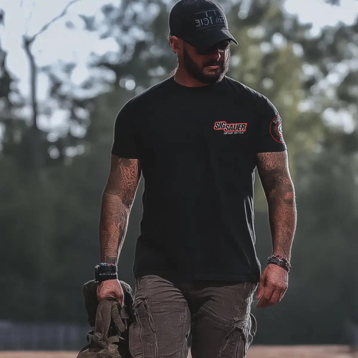 Sig Sauer Never Settle Printed Men's T-shirt