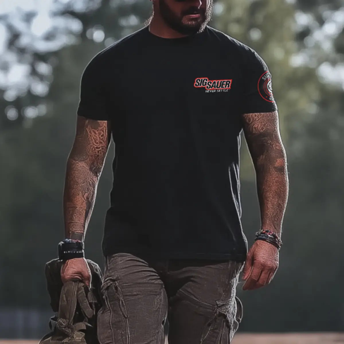 Sig Sauer Never Settle Printed Men's T-shirt