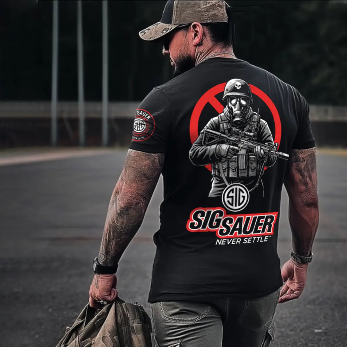 Sig Sauer Never Settle Printed Men's T-shirt