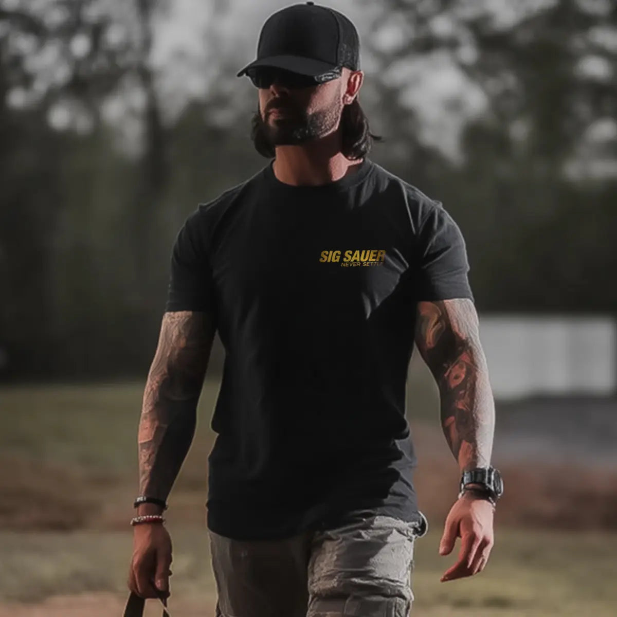 Sig Sauer Never Settle Printed Men's T-shirt