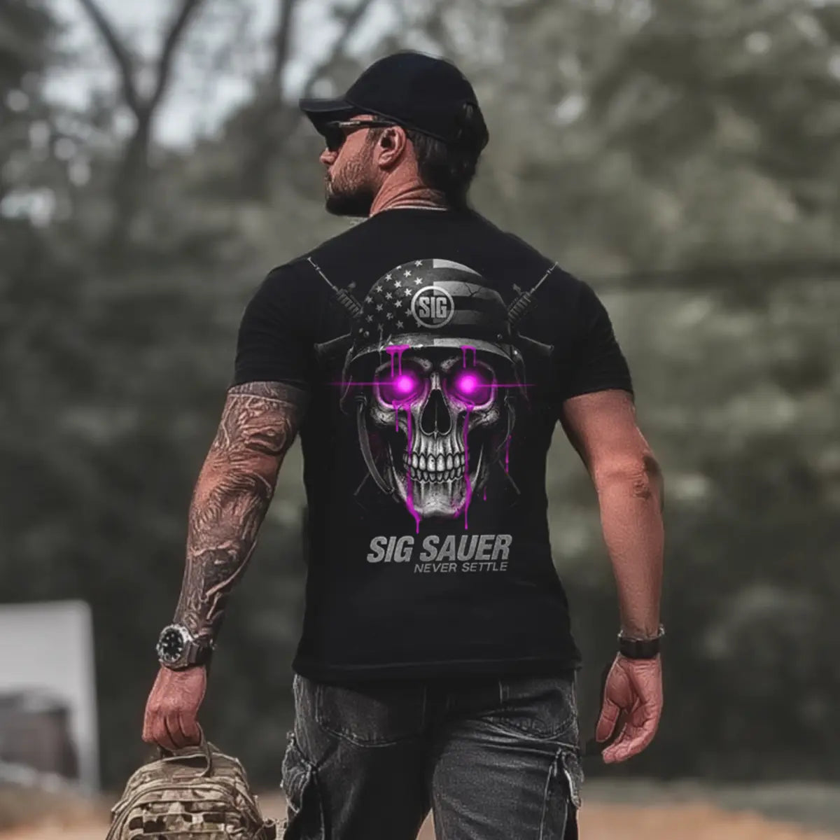 Sig Sauer Never Settle Printed Men's T-shirt