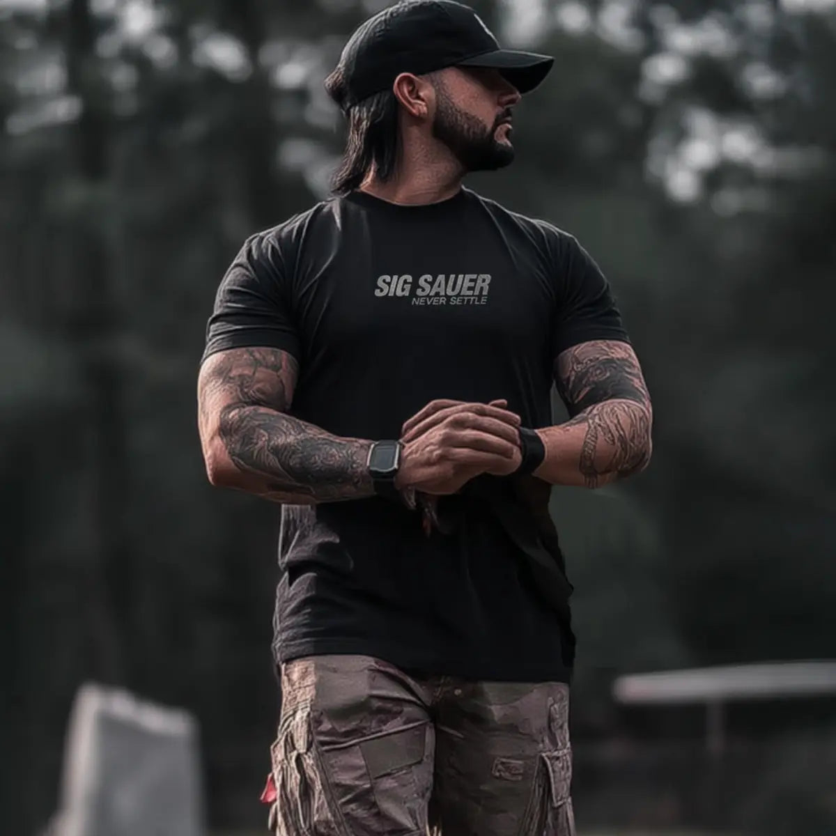 Sig Sauer Never Settle Printed Men's T-shirt