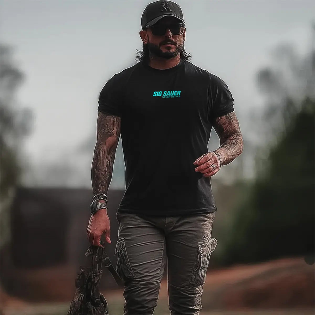 Sig Sauer Never Settle Printed Men's T-shirt