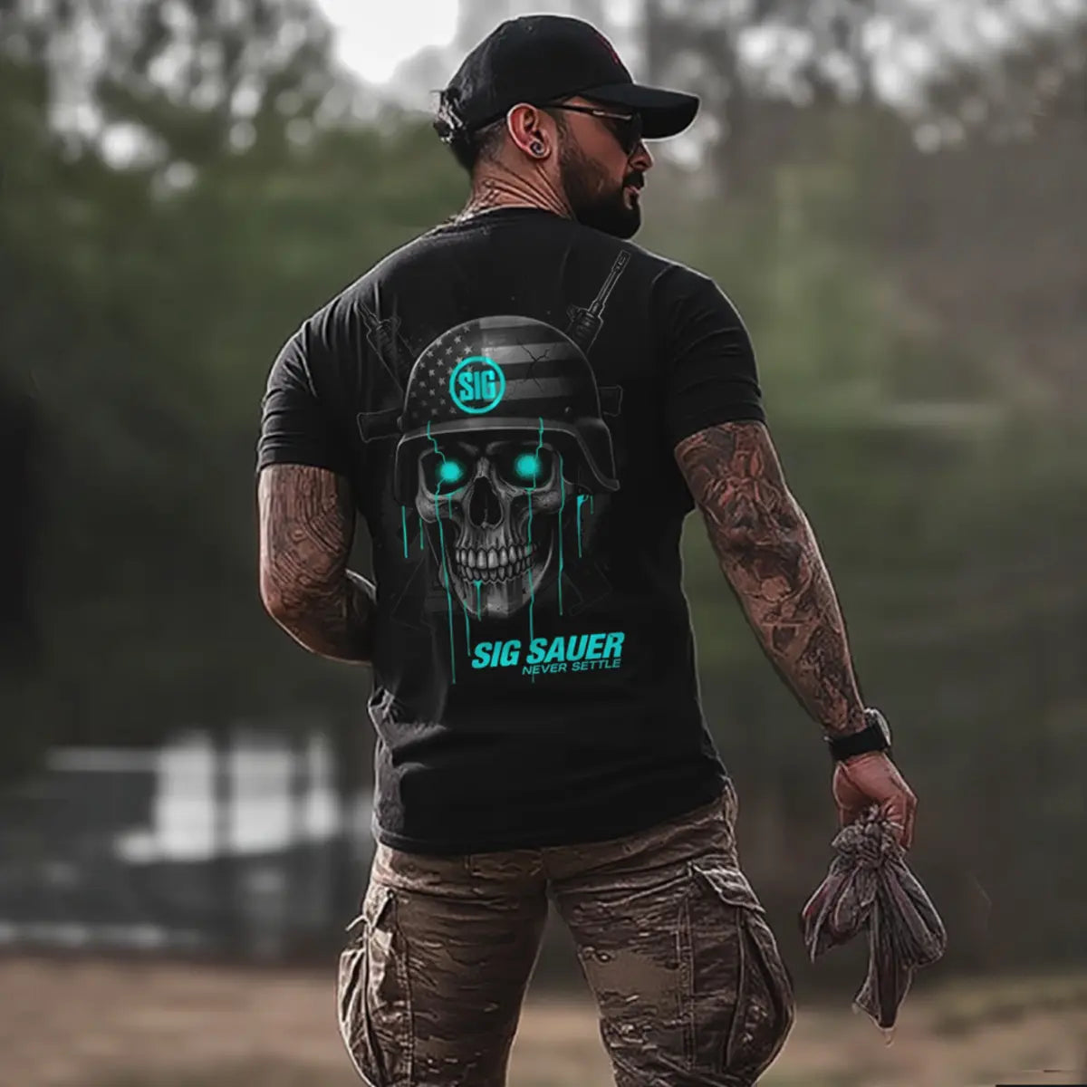 Sig Sauer Never Settle Printed Men's T-shirt