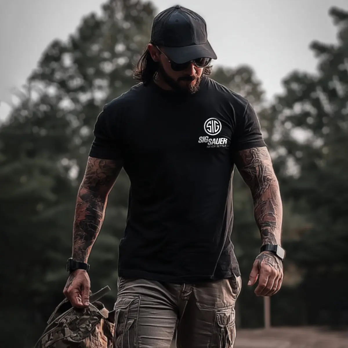 Sig Sauer Never Settle Printed Men's T-shirt