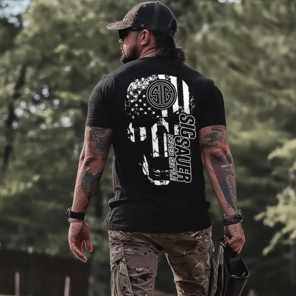 Sig Sauer Never Settle Printed Men's T-shirt