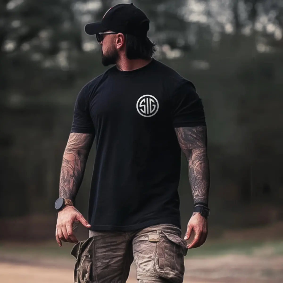 Sig Sauer Skull Printed Men's T-shirt