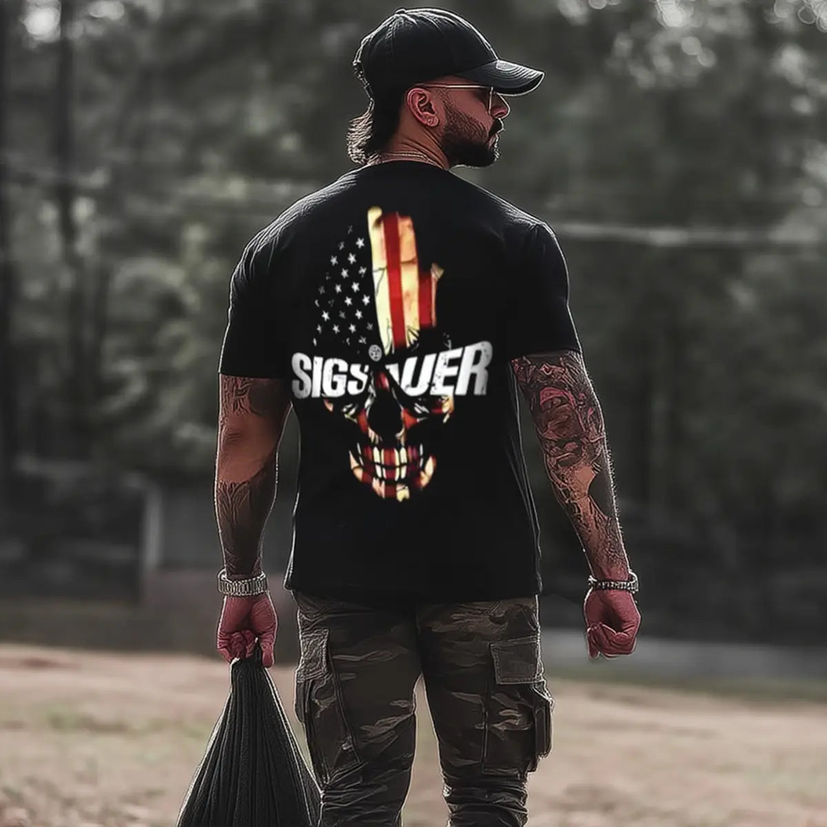 Sig Sauer Skull Printed Men's T-shirt