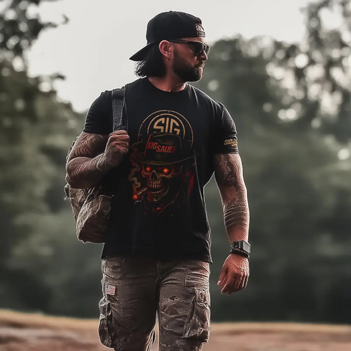 Sig Sauer Skull Printed Men's T-shirt