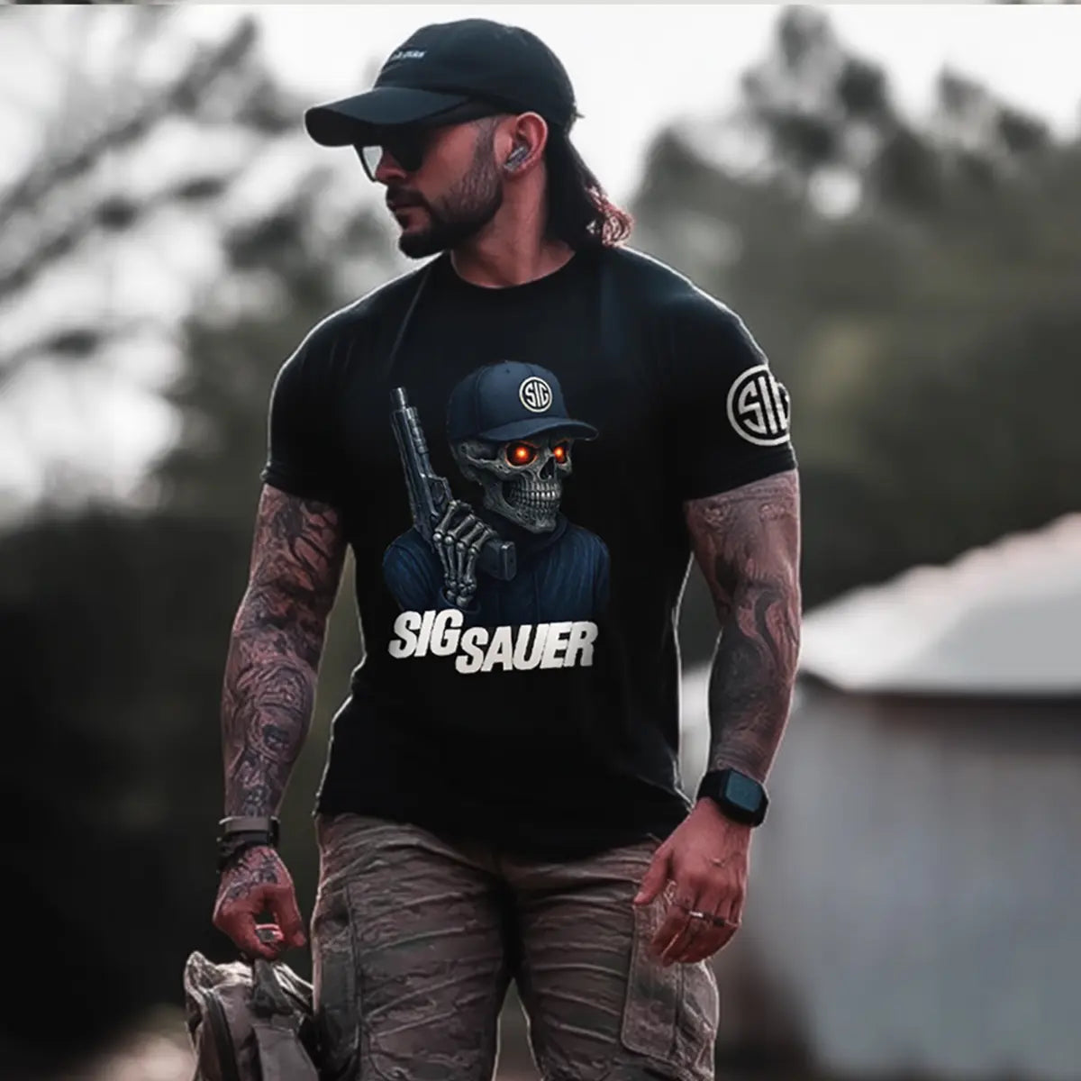 Sig Sauer Skull Printed Men's T-shirt